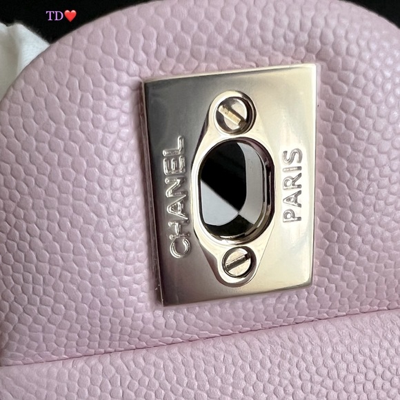 🎁 CHANEL Classic Double classic flap 22S rose Clair light pink ( Caviar) - Picture 15 of 16